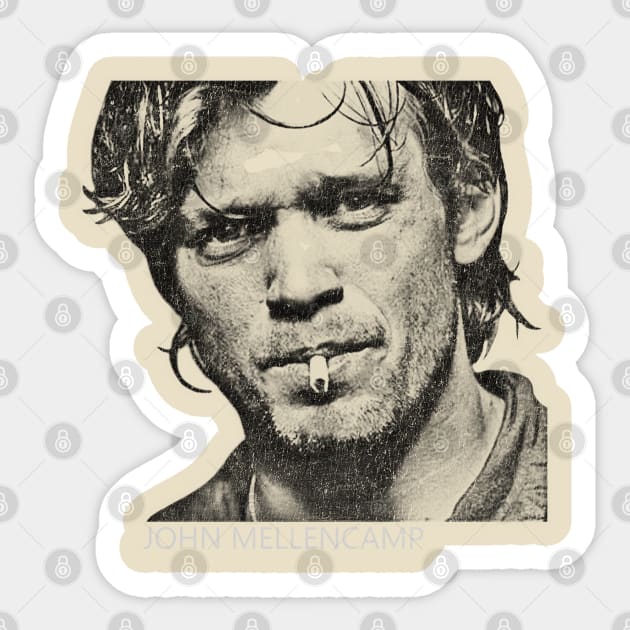 Retro John Mellencamp Sticker by MuraiKacerStore